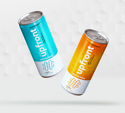 UpFront - Energy Drink beverage brand drink drinks label label design mockup package package design packagedesign packaging photoshop product water