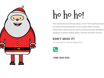 Christmas Landing Page Website Design