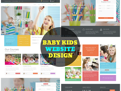 Baby Kids Website Design baby kids branding branding design design dribbble dribbble best shot illustration landing page landing page design photoshop travel blog typography ui ux web web deisgn website design website design company wordpress wordpress design