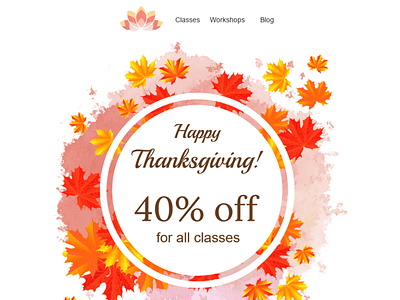 Thanksgiving Day Email Template