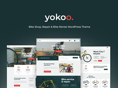 Yokoo - Bike Shop & Rental WordPress Theme web design webdesign wordpress wordpress design wordpress theme wordpress themes