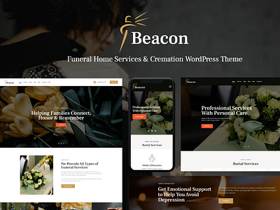 Beacon | Funeral Home Services & Cremation Parlor WordPress Them blog design illustration logo web design webdesign wordpress wordpress design wordpress theme wordpress themes