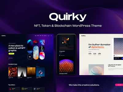 Quirky - NFT, Token & Blockchain Marketplace WordPress Theme