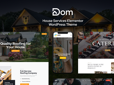 Dom - House Services Elementor WordPress Theme blog design illustration logo web design webdesign wordpress wordpress design wordpress theme wordpress themes