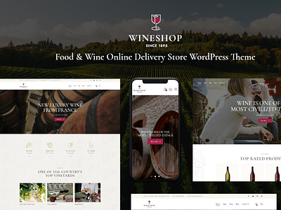 WineShop - Food & Wine Online Delivery Store WordPress Theme blog design illustration logo web design webdesign wordpress wordpress design wordpress theme wordpress themes