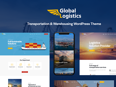 Global Logistics | Transportation & Warehousing WordPress Theme blog design illustration logo web design webdesign wordpress wordpress design wordpress theme wordpress themes