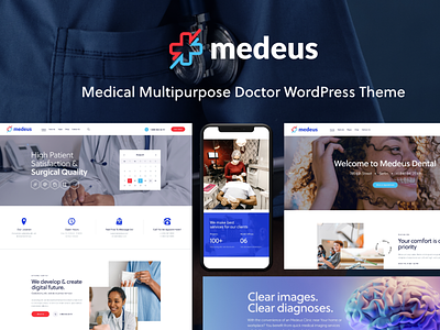 Medeus - Medical Multipurpose Doctor WordPress Theme blog design illustration logo web design webdesign wordpress wordpress design wordpress theme wordpress themes