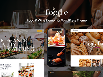 Foodie - Food & Wine Elementor Multiskin WordPress Theme blog design illustration logo web design webdesign wordpress wordpress design wordpress theme wordpress themes