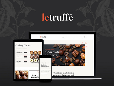 Le Truffe | Chocolate Boutique WordPress Theme bakery business cafe candy bar catering chocolate company chocolate store wordpress theme chocolate wordpress theme wordpress wordpress theme