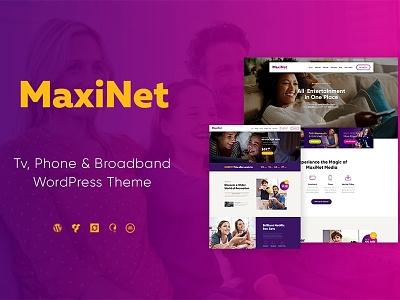 MaxiNet | Broadband & Telecom WordPress Theme