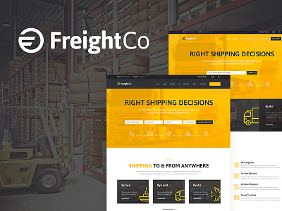 FreightCo | Transportation & Warehousing WordPress Theme cargo chain supply corporate expedition freight logistics wordpress wordpress theme