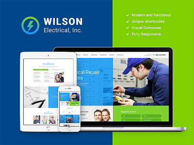 Wilson Electrical – Repair and Maintenance Services WP Theme repair services wordpress theme repair wordpress theme web design webdesign wordpress theme wordpress themes
