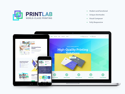 PrintLab – Type Design & Printing Services WordPress Theme