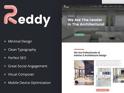 Reddy – Architecture & Interior Design WordPress Theme architecture wordpress theme web design wordpress theme