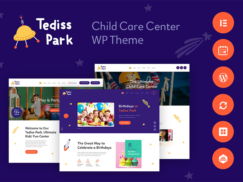 Tediss | Play Area & Child Care Center WordPress Theme wordpress theme kids wordpress theme play area wordpress theme