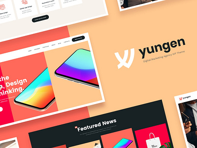 Yungen | Modern Digital Agency Business WordPress Theme design web design webdesign wordpress wordpress design wordpress theme wordpress themes