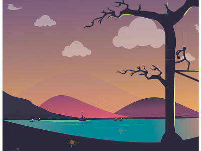 Landscape adobe illustrator digital illuatration illustration vector