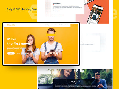 Daily UI 003 - Landing Page dailyui design designer digitaldesign landing page product design product designer ui uichallenge uidesigner uiux user experience user interface ux