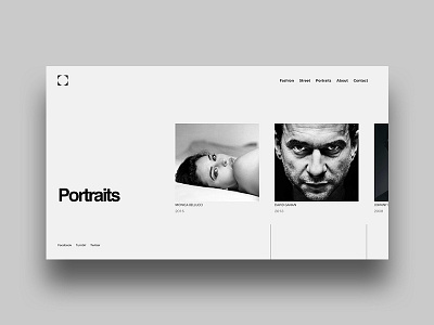 Portfolio website layout