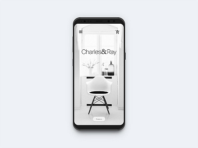 Charles&Ray app adobe xd eames layout prototype ui ux website