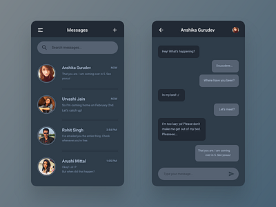 Direct Chat - Daily UI Challenge #013 app app design chat ui daily ui daily ui 013 daily ui challange dailyui dailyui 013 direct message direct message ui interaction design ui design ui ux ui ux design user experience user inteface ux design