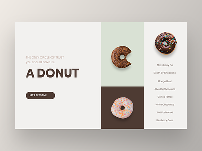 Landing Page for a Donuts Website