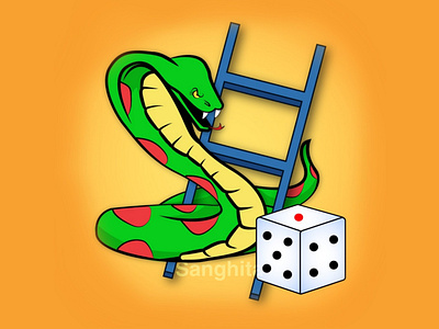 Snake and ladder game logo