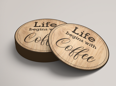 Coffee Coaster branding cheers coaster coasterdesign creative design graphic design mule photoshop stickermule
