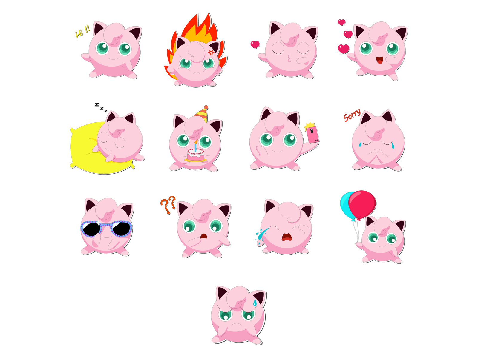 Jigglypuff Social Media Sticker By Sanghita Debnath On Dribbble