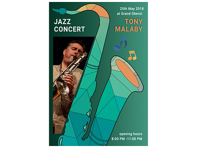 Jazz Concert banner ad event illustration jazzconcert music