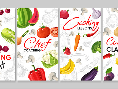 Cooking classes vector illustration