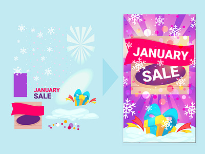 Sale social media stories banner