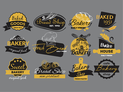 Sticker for bread product bakery banner brand bread design food healthy illustration label organic premium sign sketch sticker style vector