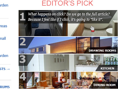 Hometone Editor Picks blog design sidebar ui ux webdesign