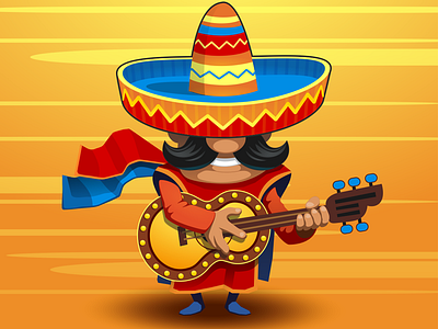 Mexican Guy character game illustration mexico vector