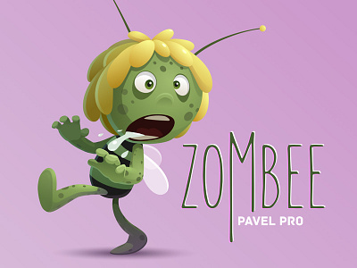 Zombee bee character maya zombie