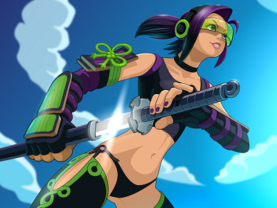 Ninja Girl anime character game girl