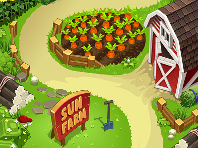 Sun Farm cartoon farm game sun