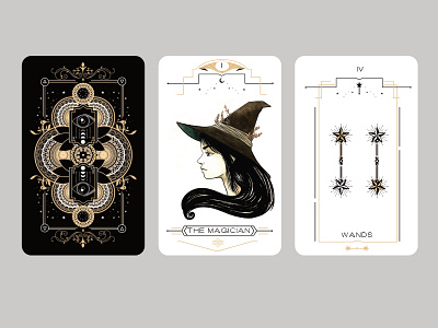 The witch tarot card games cards design illustration print sorcery tarot witch