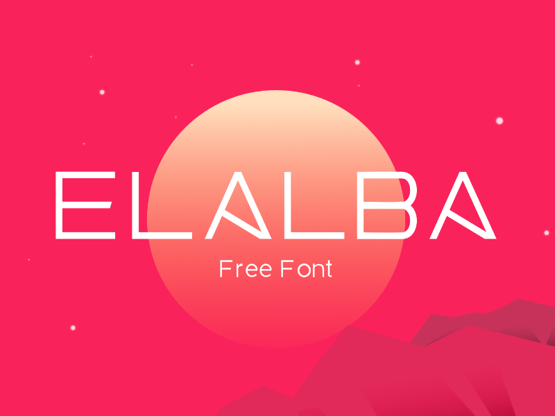Elalba Free Font minimal sans typography font