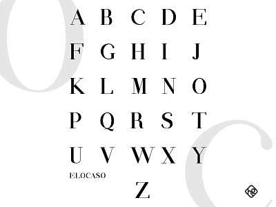Elocaso Font Uppercase blackandwhite font serif typography