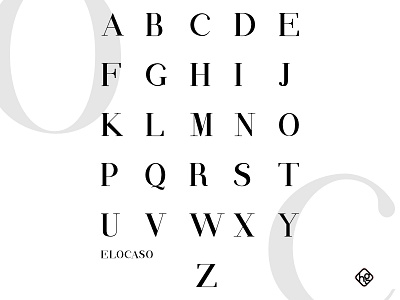 Elocaso Font Uppercase