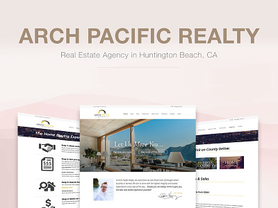 Arch Pacific Realty Website real estate web design website website mockup