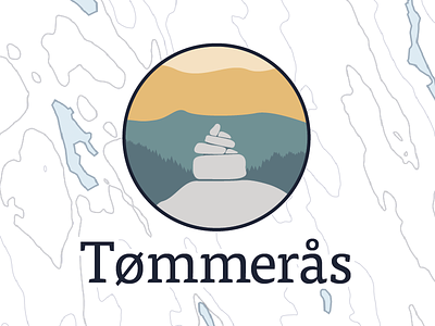 Tømmerås - 'Østmarka' map project icon illustration map mountain norway østmarka