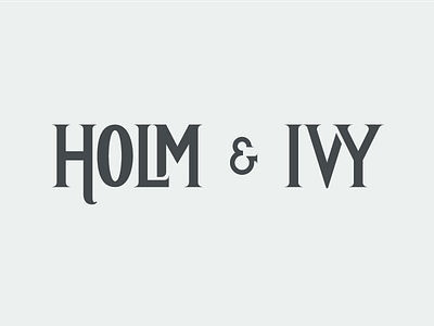 Holm & Ivy plain caterer custom holmivy logo logotype wedding