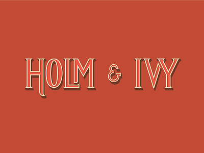 Holm Ivy decorative caterer custom decorative holmivy logo logotype wedding