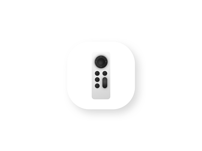 AppleTV Remote Appicon - New Remote Design app apple apple design design icon ios logo redesign remote tv vector