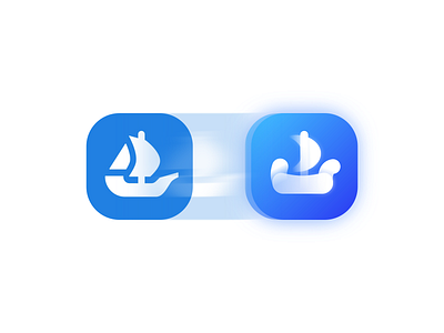 Opensea app-icon redesign app crypto design elysian icon illustration ios logo nft opensea vector