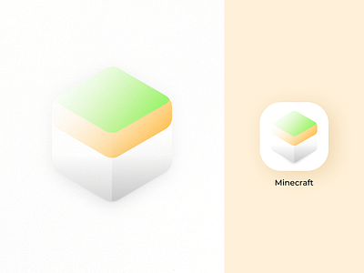 Minecraft app-icon redesign for Elysian Icon-pack aethetic app appicon brand green icon iconpack ios logo minecraft soft theme ui ux
