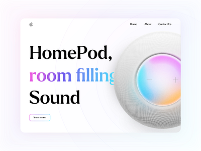 Apple HomePod - Landing Page Design